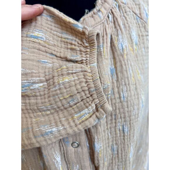 ☁️ Wonderly Waffle-Gauze Long Sleeve Blouse | Size XL | 100% Cotton - Picture 8 of 8